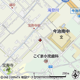 愛媛県今治市中寺24周辺の地図