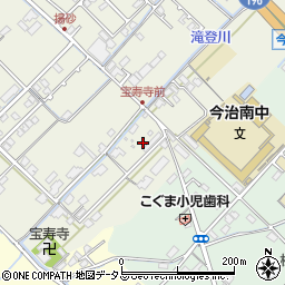 愛媛県今治市中寺26周辺の地図