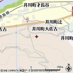 徳島県三好市井川町大佐古周辺の地図