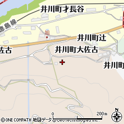 徳島県三好市井川町大佐古周辺の地図