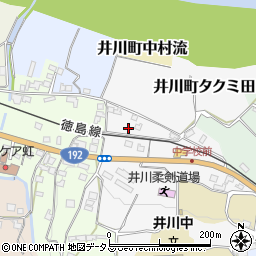 徳島県三好市井川町タクミ田34周辺の地図