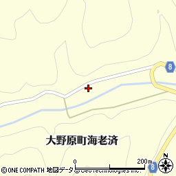 香川県観音寺市大野原町海老済134周辺の地図