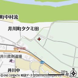 徳島県三好市井川町野津後流周辺の地図