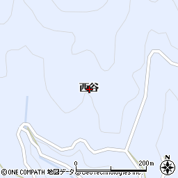 徳島県美馬市穴吹町口山西谷周辺の地図