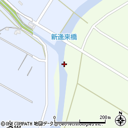 新逢来橋周辺の地図