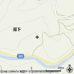 徳島県吉野川市美郷湯下155周辺の地図
