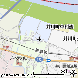 徳島県三好市井川町島周辺の地図