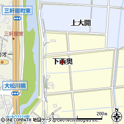 徳島県徳島市大松町（下西奥）周辺の地図