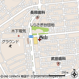 徳島県徳島市上八万町（西山）周辺の地図