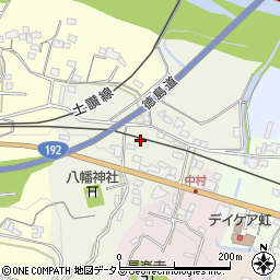 徳島県三好市井川町八幡周辺の地図