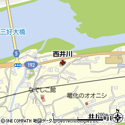 西井川周辺の地図