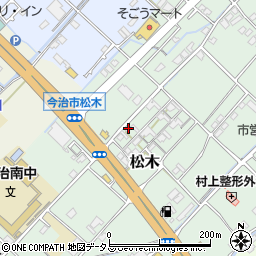 愛媛県今治市松木305-1周辺の地図