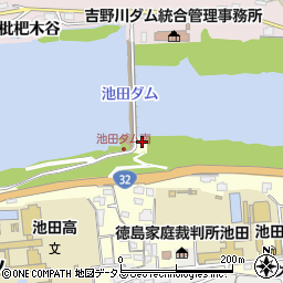 池田発電所周辺の地図
