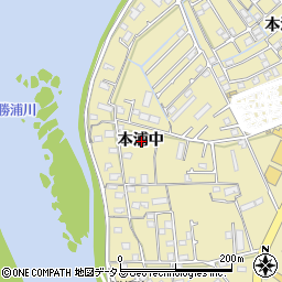 徳島県徳島市論田町本浦中周辺の地図