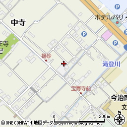 愛媛県今治市中寺218周辺の地図