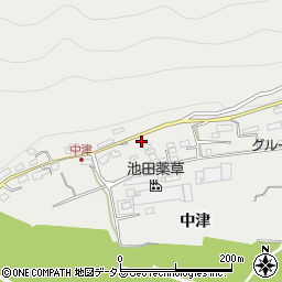 徳島県三好市池田町州津中津周辺の地図