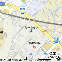 パチンコメトロ久米店周辺の地図