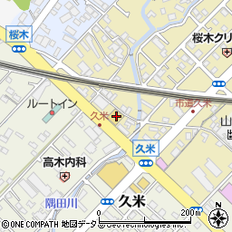 クスリ岩崎チェーン　徳山久米店周辺の地図