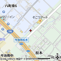 愛媛県今治市松木376-5周辺の地図