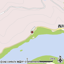 徳島県三好市池田町西山山上志垣周辺の地図