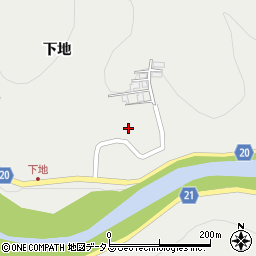 徳島県神山町（名西郡）阿野（下地）周辺の地図