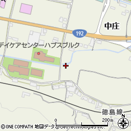徳島県三好郡東みよし町中庄周辺の地図