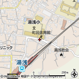 湯浅小学校周辺の地図