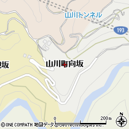 徳島県吉野川市山川町向坂周辺の地図