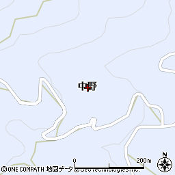 徳島県美馬市穴吹町口山中野周辺の地図