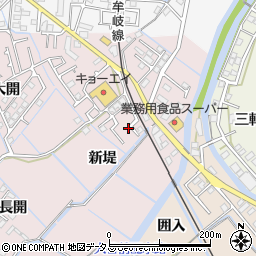 徳島県徳島市大谷町新堤周辺の地図