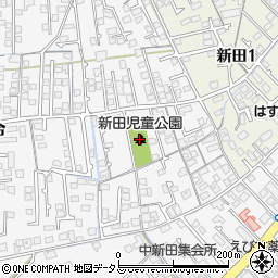 新田児童公園周辺の地図
