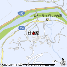 徳島県美馬市穴吹町口山仕出原周辺の地図
