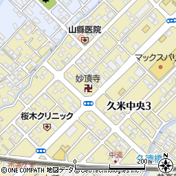 日蓮正宗妙頂寺周辺の地図