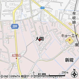 徳島県徳島市大谷町大開周辺の地図