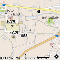 徳島県徳島市上八万町樋口38周辺の地図