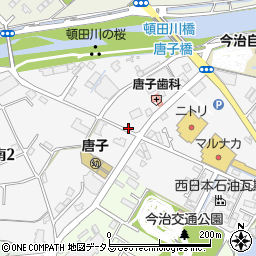 愛媛県今治市東村南周辺の地図