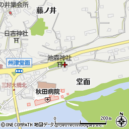 徳島県三好市池田町州津（堂面）周辺の地図