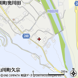 徳島県吉野川市山川町奥川田6周辺の地図