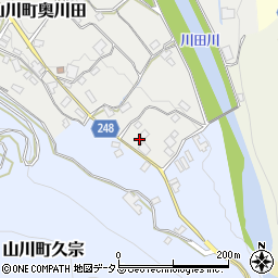 徳島県吉野川市山川町奥川田19周辺の地図
