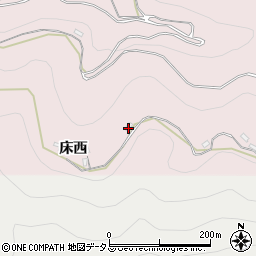 徳島県三好市池田町西山床西周辺の地図