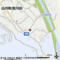 徳島県吉野川市山川町奥川田27周辺の地図
