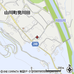 徳島県吉野川市山川町奥川田189周辺の地図