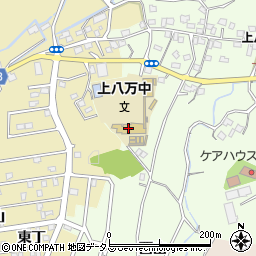 徳島市立上八万中学校周辺の地図