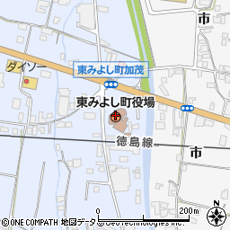徳島県三好郡東みよし町周辺の地図