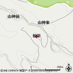 徳島県美馬市穴吹町穴吹仙田周辺の地図