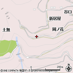 徳島県三好市池田町西山本南岡周辺の地図