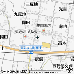 徳島県三好郡東みよし町西庄安広周辺の地図