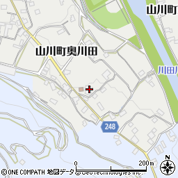 徳島県吉野川市山川町奥川田135周辺の地図