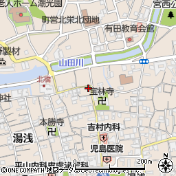和歌山県有田郡湯浅町湯浅37周辺の地図