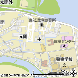 徳島市　東部環境事業所施設課ごみ処理周辺の地図